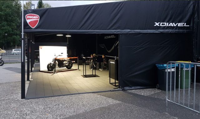 semirimorchio tenda racing evento ducati transpecial service