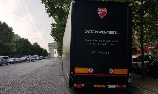 semirimorchio tenda racing evento ducati transpecial service